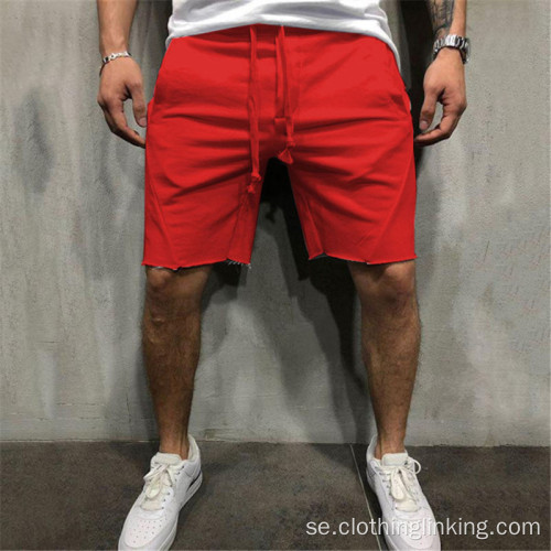 Sport-shorts för män, gym med fickor